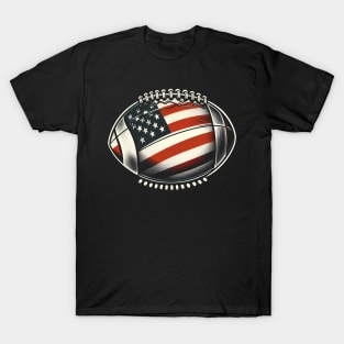 Football Ball American Flag U.S.A. T-Shirt